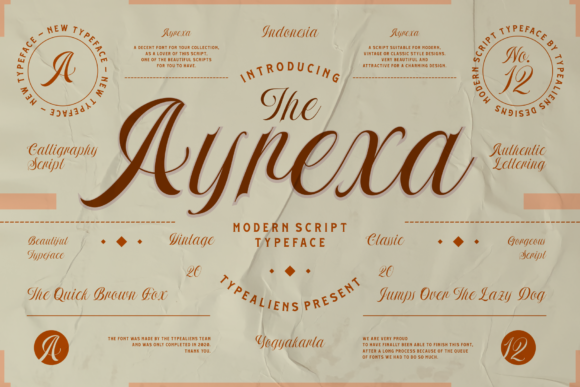 Ayrexa: A Script Font for Elegant Editorial Design