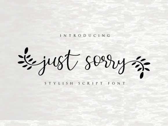 Just Sorry Font: Elegant Script for Makers
