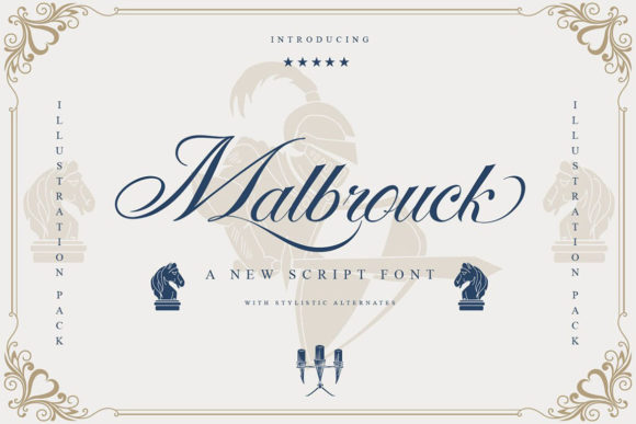 Malbrouck: An Elegant Script Font for Branding
