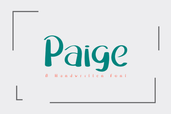 Paige: A Friendly Handwritten Font for Editorial Design